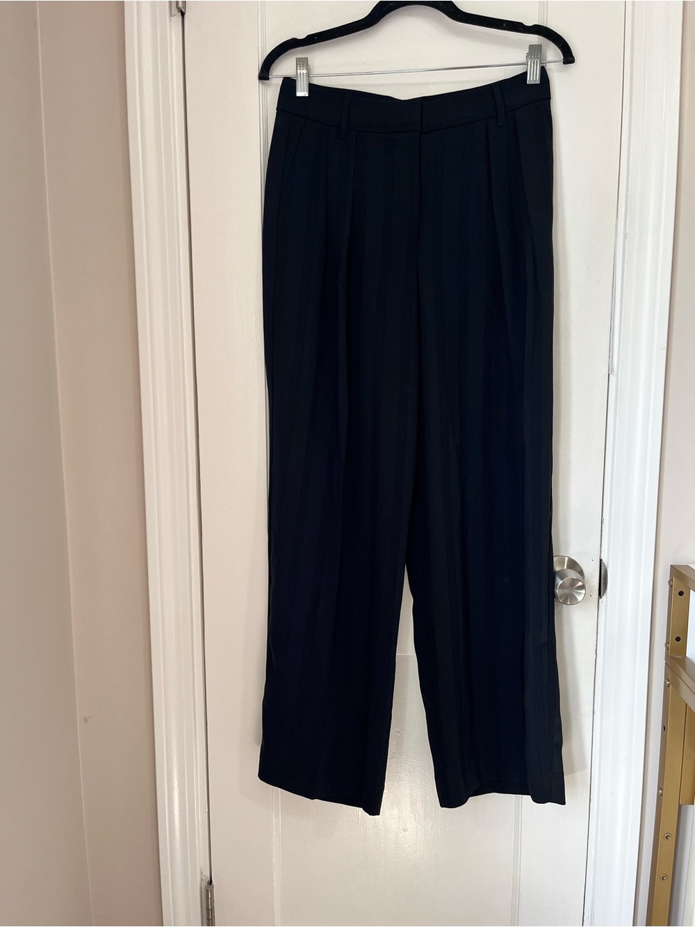 Banana Republic Black Wide-Leg Tailored Pants